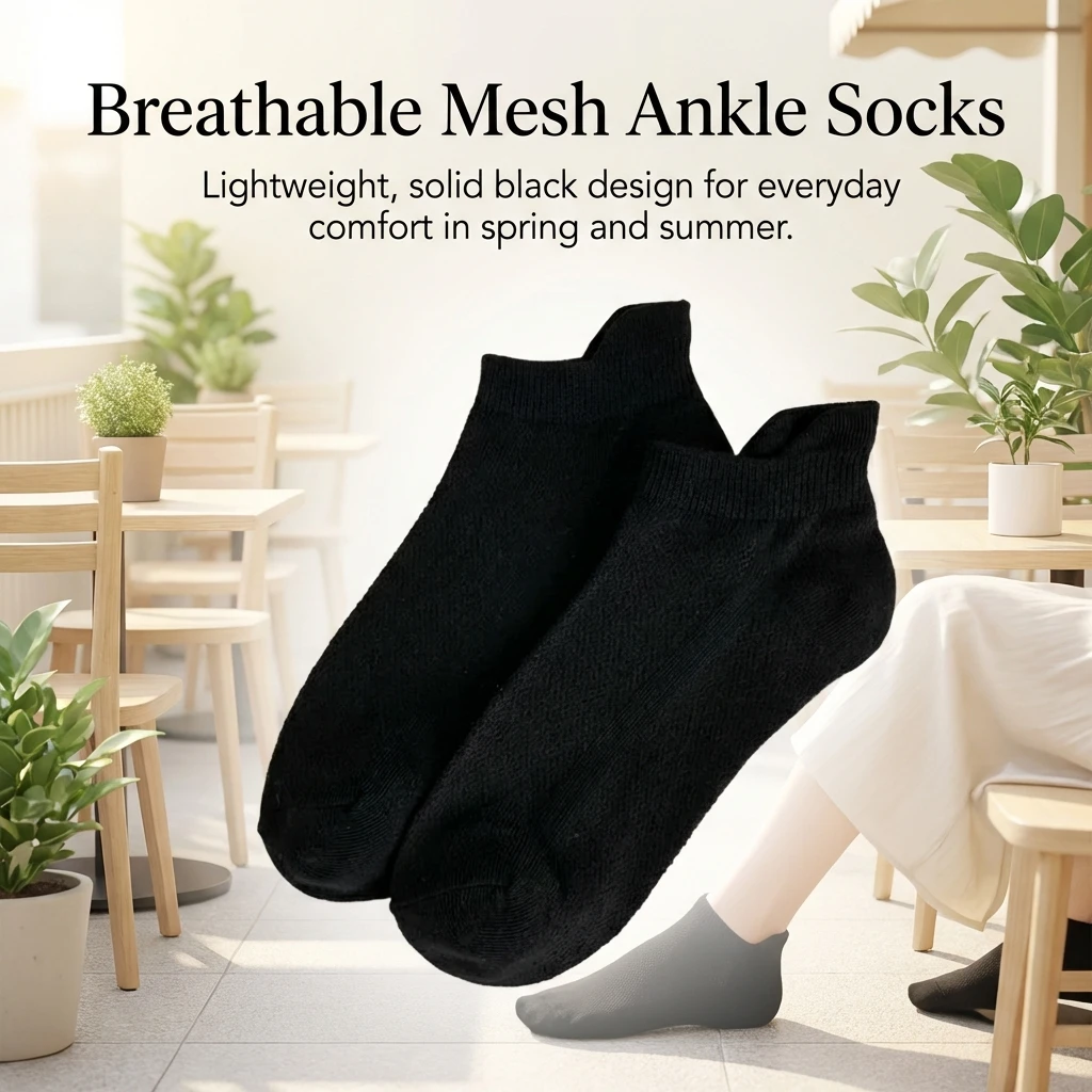Calcetines tobilleros transpirables para mujer — finos y cómodos - imagen 5