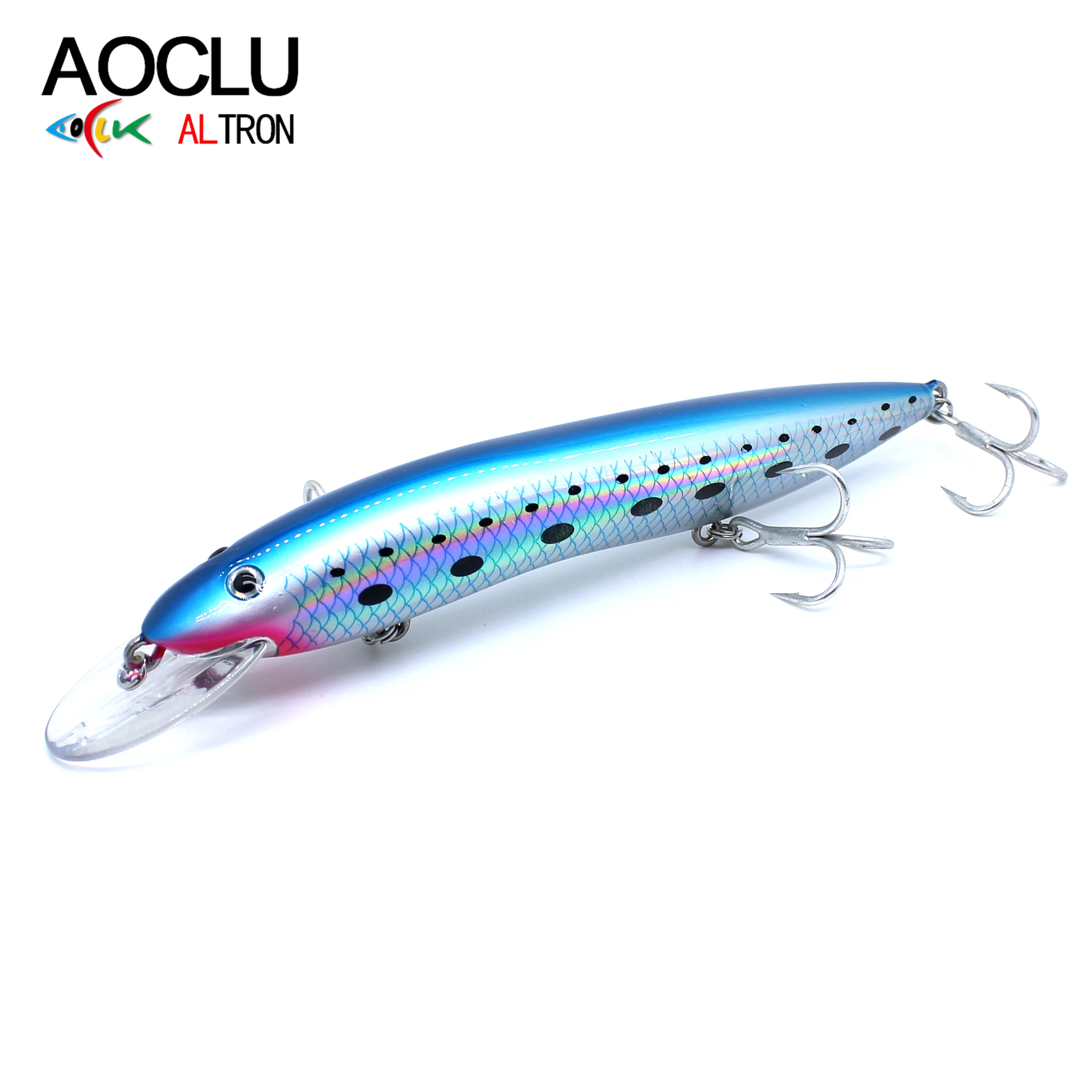 Jerkbait flotante 150mm - 4 anzuelos triples pesca profunda - imagen 5