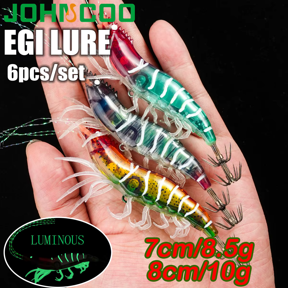 Egi UV Calamar – Jig Horizontal de Alta Visibilidad - imagen 2