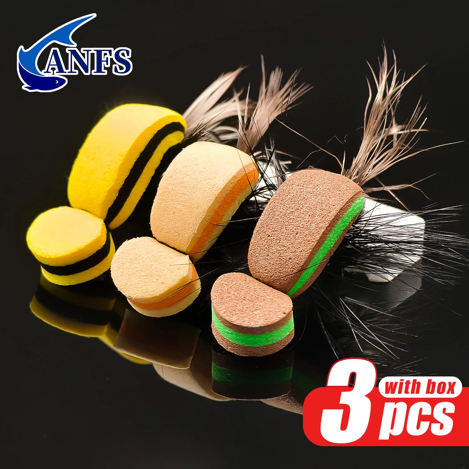 Moscas de espuma secas ANFS hechas a mano – Colores surtidos - imagen 4