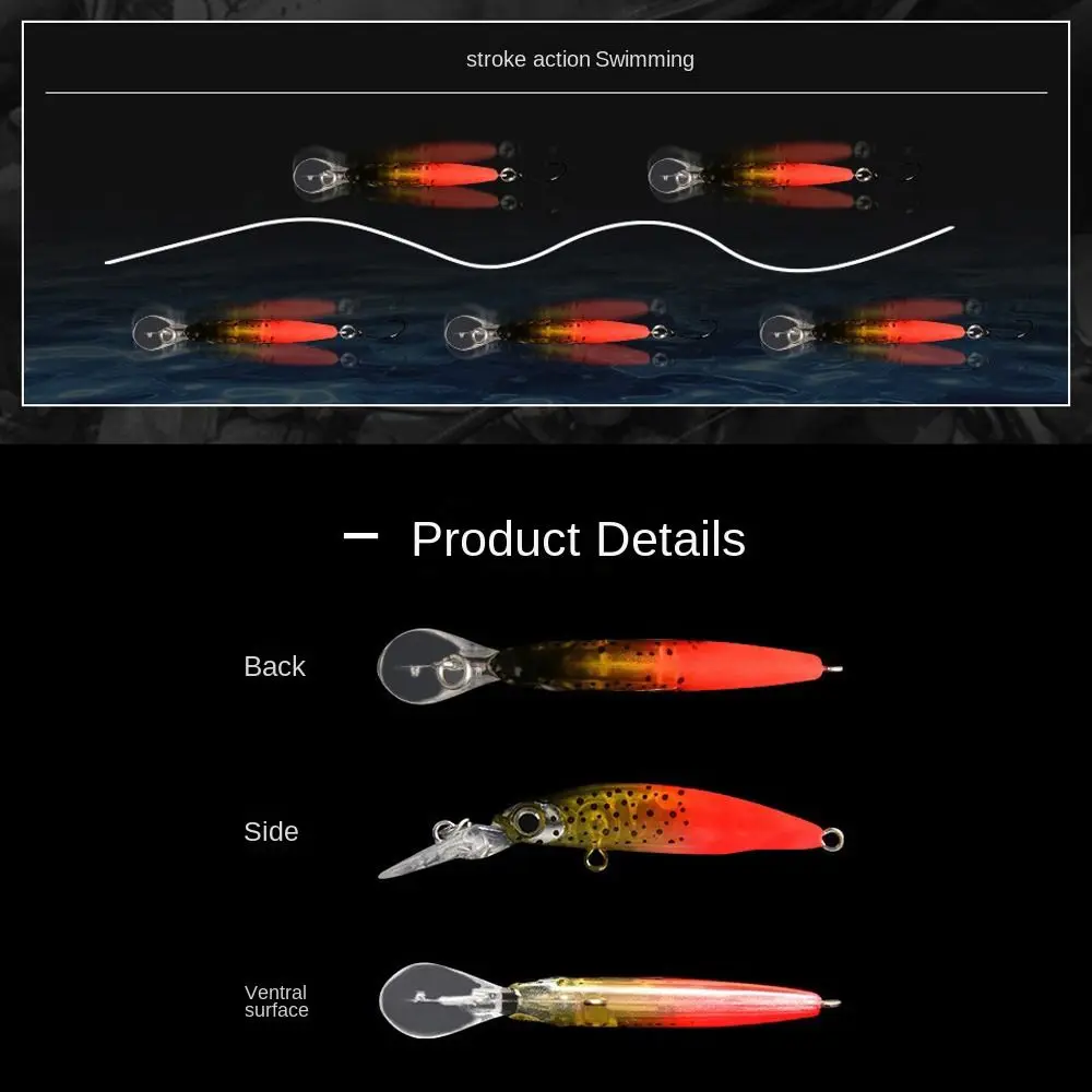 VIB Minnow señuelo hundimiento lento ojos 3D para lubina - imagen 2