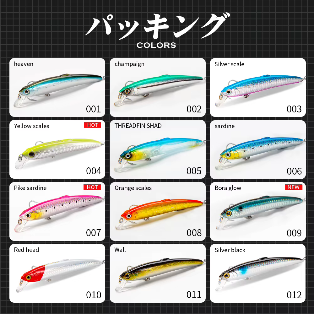Hunhouse Saruna Minnow Jerkbait Flotante – Para Róbalo y Lucio - imagen 3