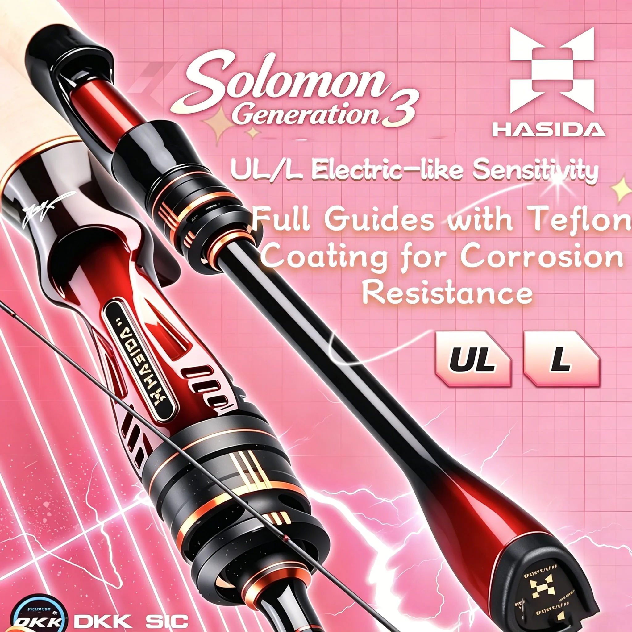 Histar Solomon II BFS caña spinning ultraligera AA carbono SIC - imagen 5