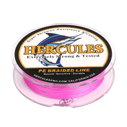 Línea Trenzada Hercules 4 Hebras Rosa – Multifilamento PE