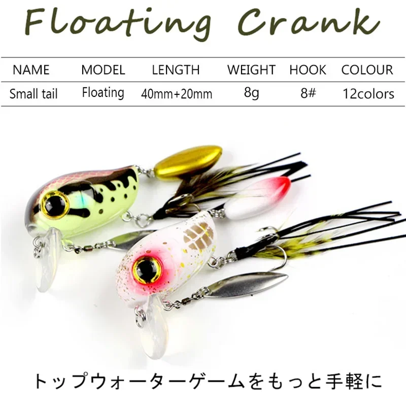 Wobbler flotante con paletas – Señuelo duro para lubina y lucio - imagen 4