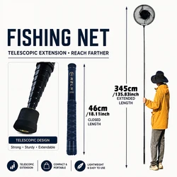 Sacadera Telescópica Plegable para Pesca en Agua Dulce