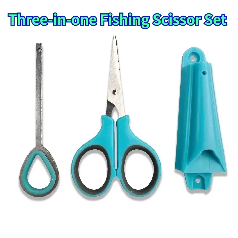 Tijeras de pesca multifunción con extractor de anzuelos de acero inoxidable - imagen 2