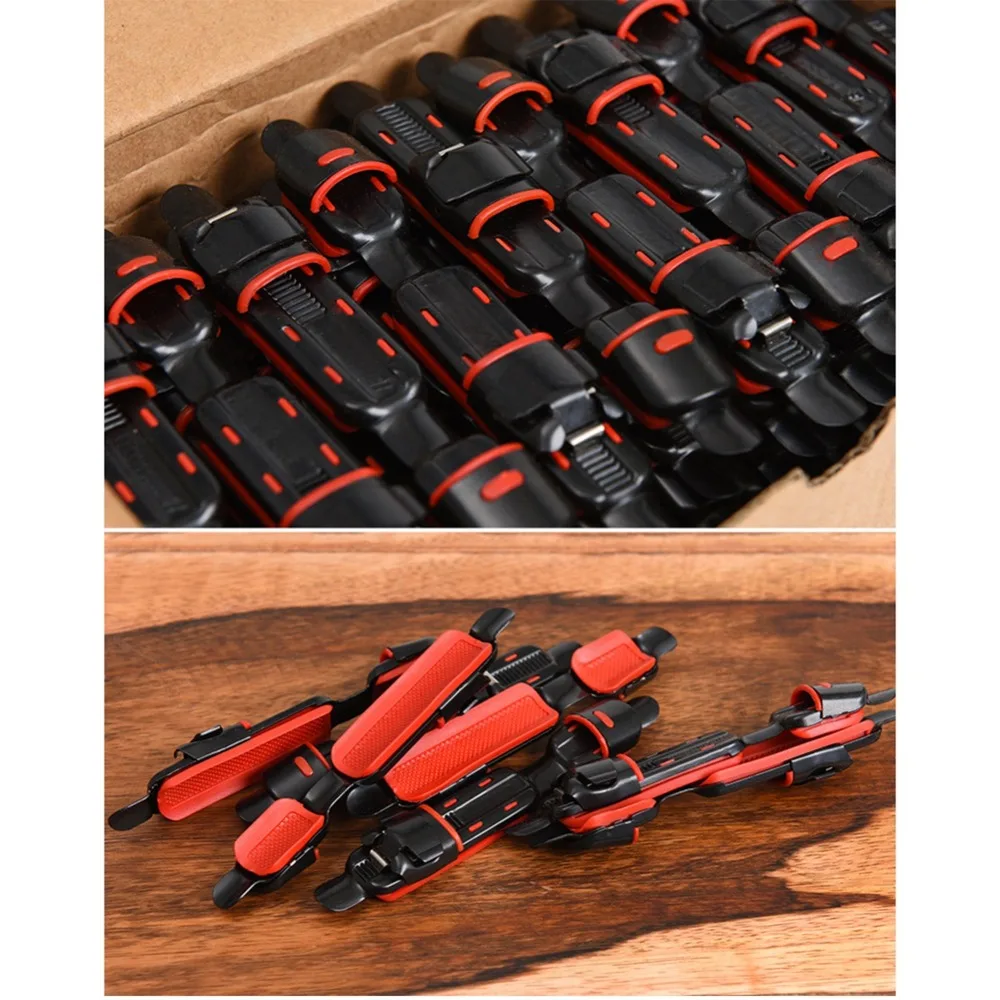 Soporte para carrete de pesca hierro ajustable con clip y goma - imagen 2