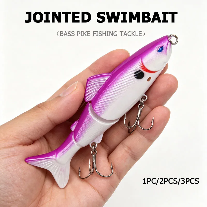 Señuelo Swimbait articulado hundimiento lento con doble triple anzuelo - imagen 2