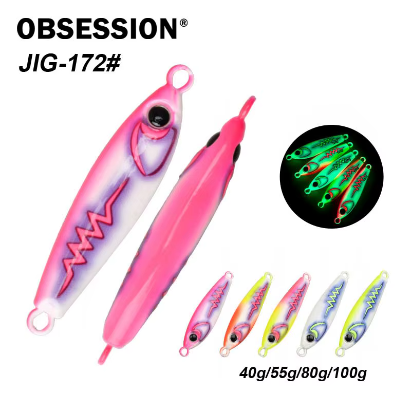 Jig Metálico Obsession J172 Caída Lenta con Brillo UV para Salada - imagen 4