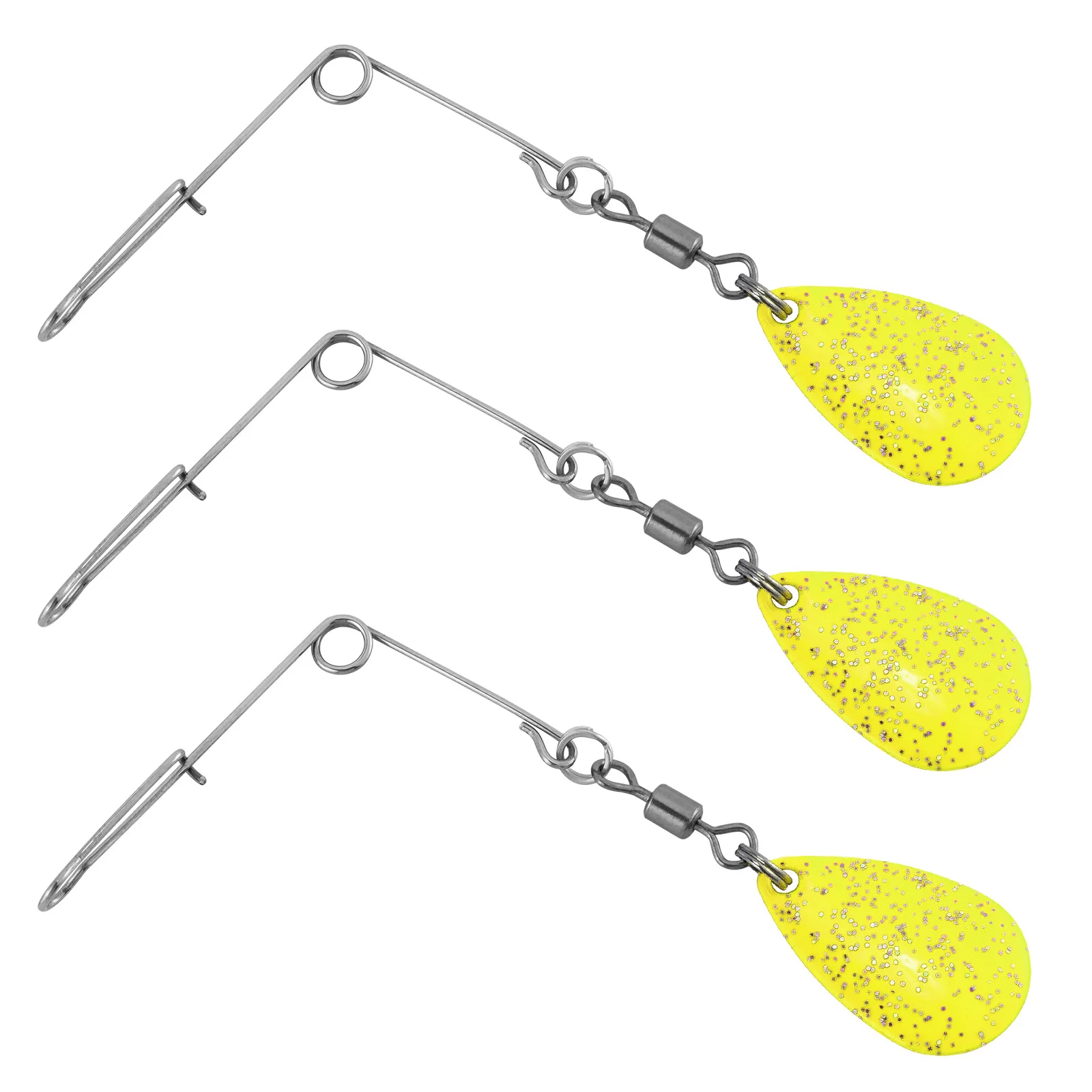 Señuelo de plataforma Walleye montado con cuchillas Colorado listo para pescar