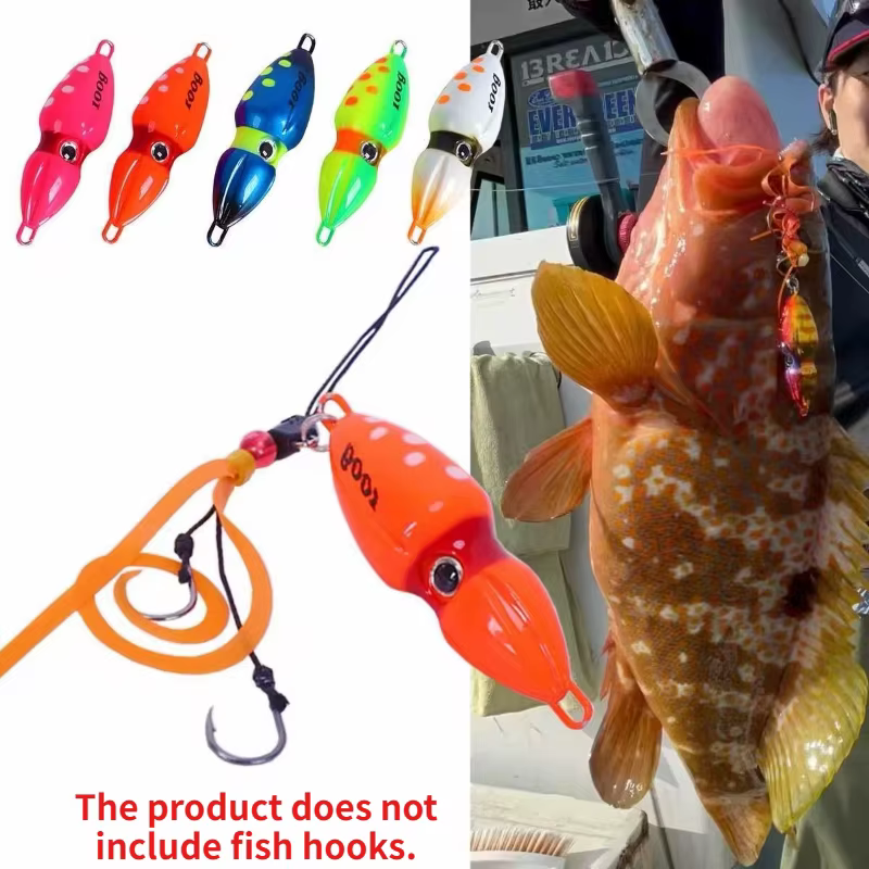Señuelo Placa Hierro Calabaza para Pesca de Bacalao - imagen 4