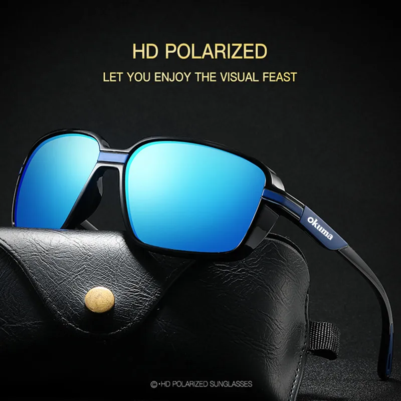 Gafas de sol polarizadas OKUMA cuadradas, estilo deportivo