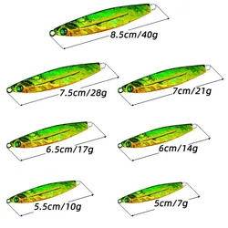 Señuelo plantilla Metal Jigging para lubina y trucha en agua salada