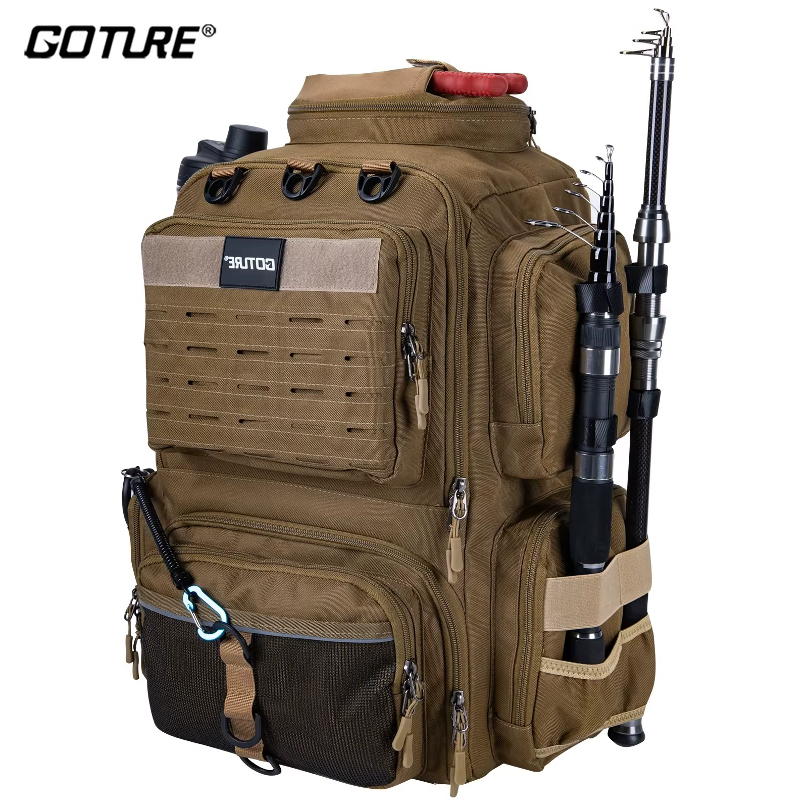 Goture Mochila de pesca impermeable Oxford gran capacidad estanca