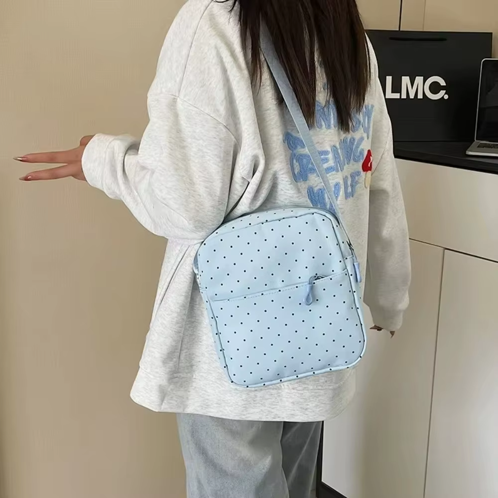 Mochila Escolar de Nylon para Niña con Compartimentos y Cremallera