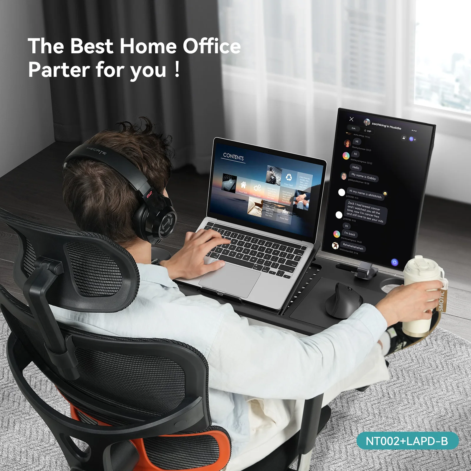 Silla ergonómica NEWTRAL con soporte lumbar adaptativo y reposapiés - imagen 4