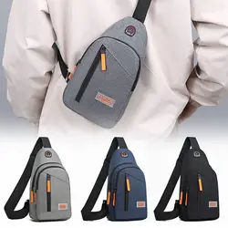 Riñonera impermeable ligera de pecho en tela Oxford, gran capacidad