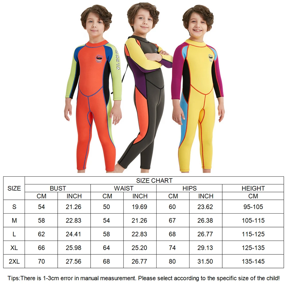 Traje de neopreno infantil UV con manga larga térmica - imagen 3
