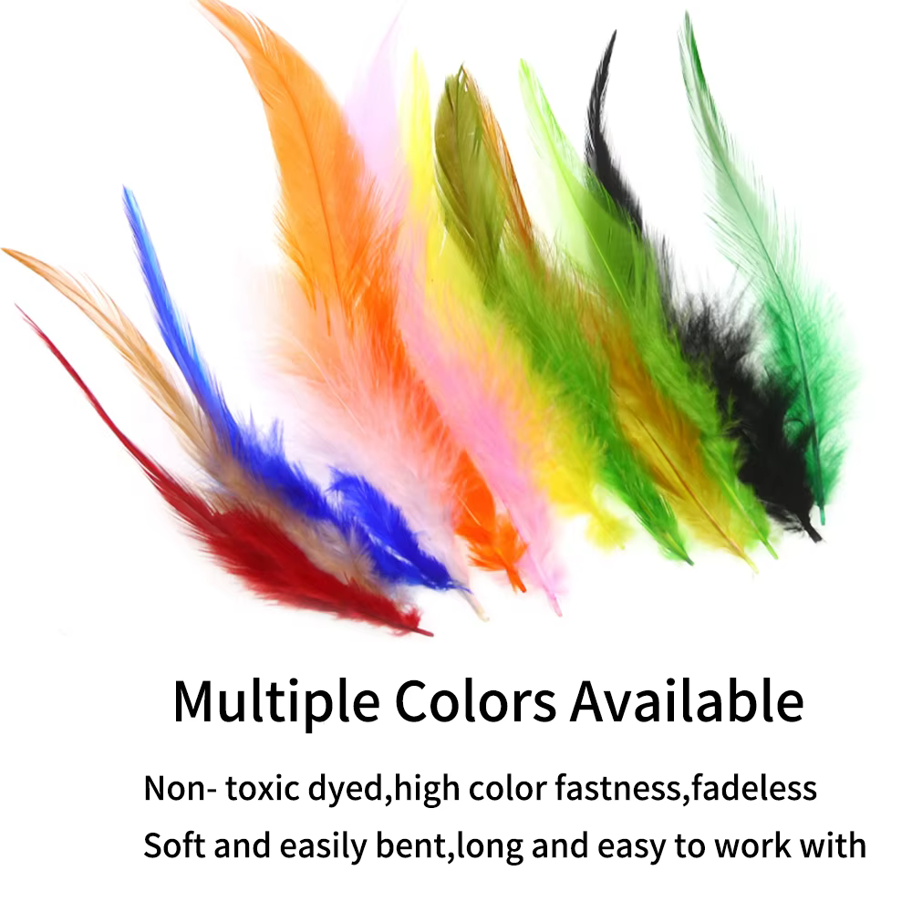 Plumas Hackle naturales Eagle Claw – Para moscas de pesca - imagen 3
