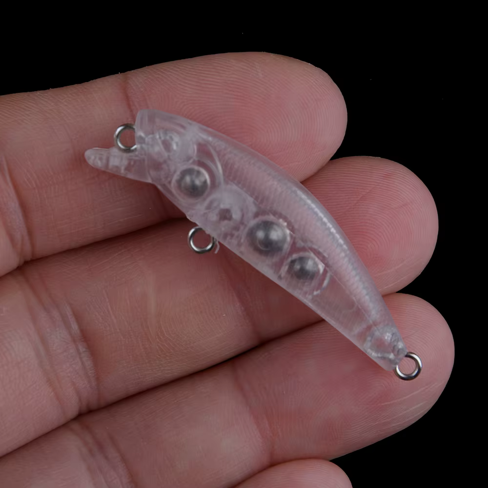 Señuelos Micro Minnow sin pintar 45mm – Hundimiento lento artesanal - imagen 5