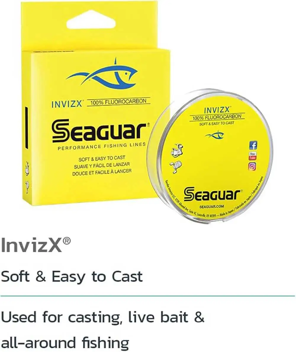 Línea de pesca Seaguar InvizX en su carrete original