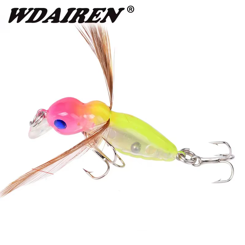 Señuelo crankbait Minnow con plumas para agua dulce