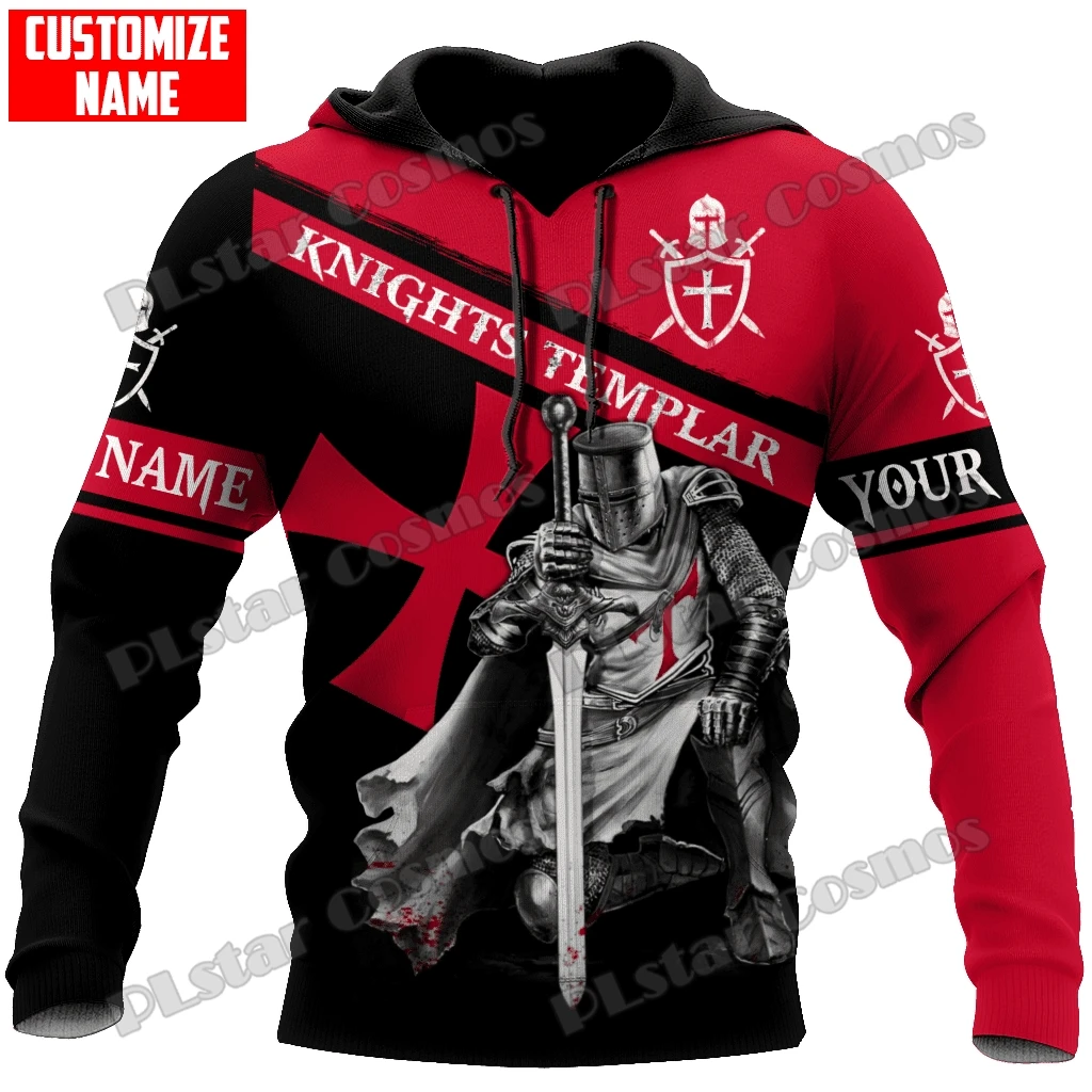 Sudadera con Capucha QDY21 Caballeros Templarios 3D Unisex Otoño - imagen 2