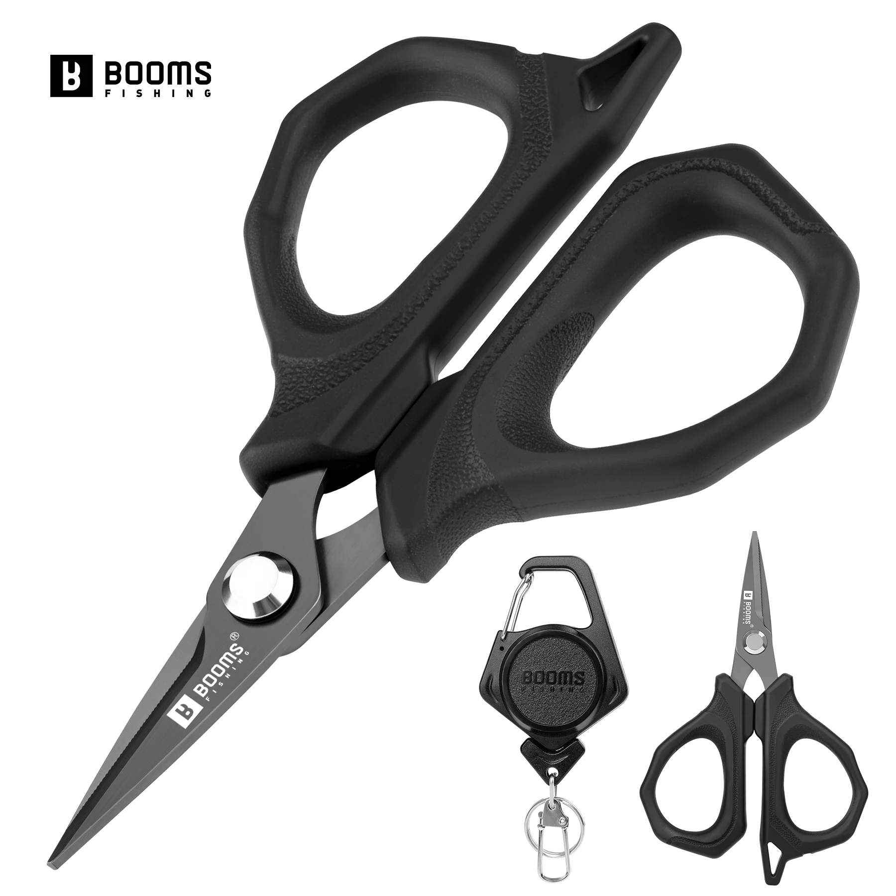Tijeras de pesca Booms Fishing S07 con mango ergonómico antideslizante