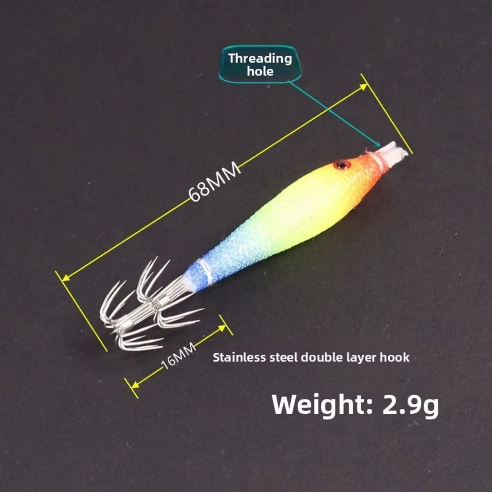 Jig para calamar luminoso – Señuelo UV con forma de gamba - imagen 5