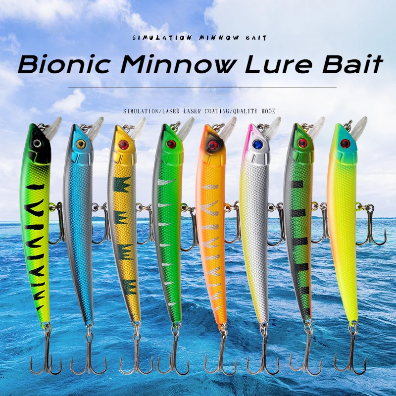 Señuelos minnow de colores variados