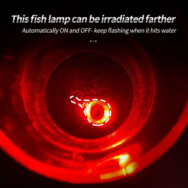 Señuelo con luz LED submarina para pesca nocturna impermeable