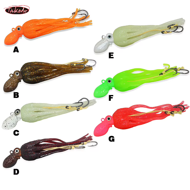 TAKEDO LG01 Jig Head para pulpo UV con TPR y anzuelo - imagen 5