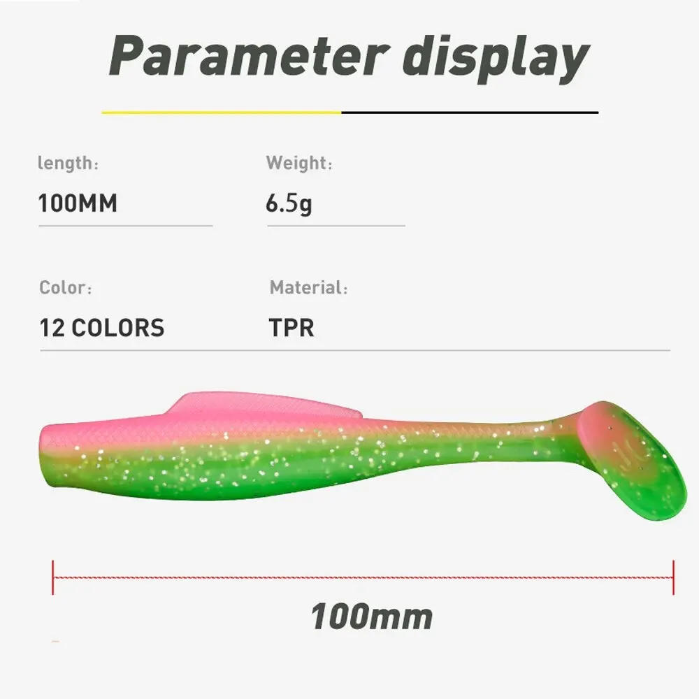 Swimbait TPR flotante 100mm – Cebo suave 6,5g para jigging - imagen 5
