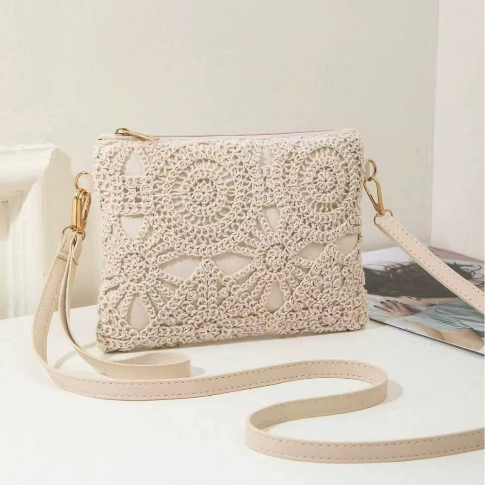 Bolso Boho Tejido en PU con Cremallera – Estilo Nieuwe - imagen 4