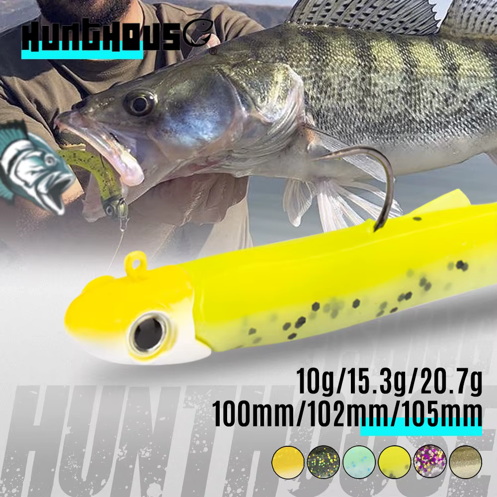 Hunthouse Jig Head Minnow Vinilo para Lubina Agua Salada