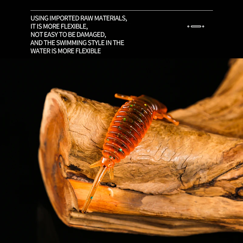 Swimbait de silicona Woodlouse – Señuelo flotante para lubina y tr - imagen 3