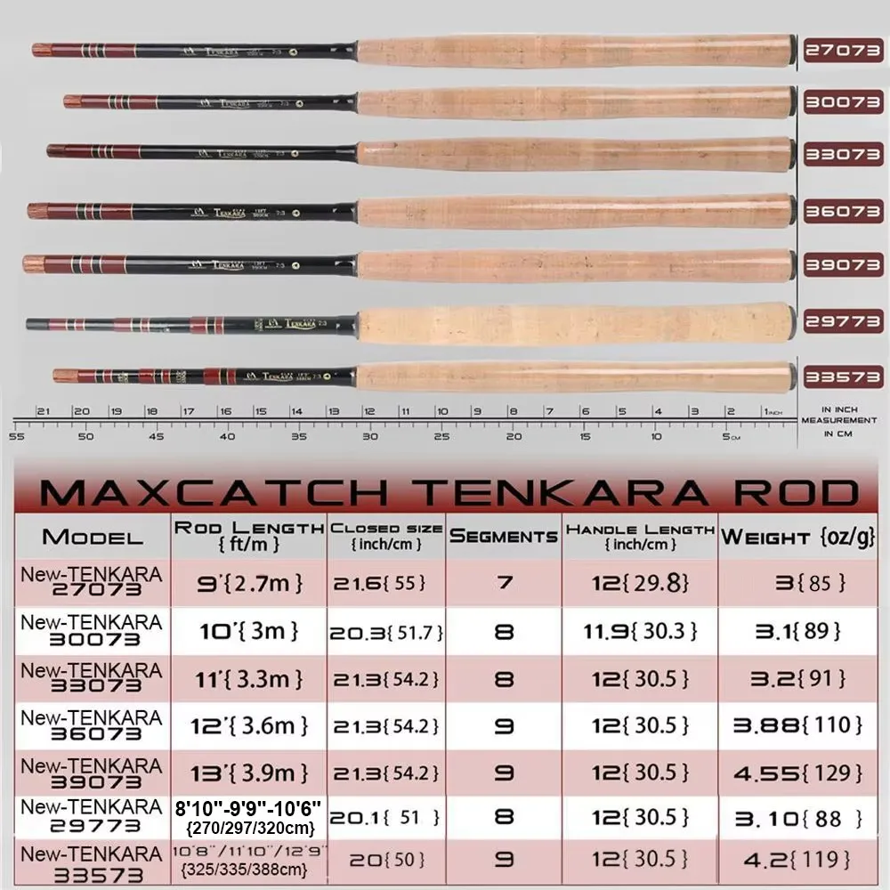 Caña Tenkara MAXCATCH telescópica de grafito con acción rápida - imagen 4