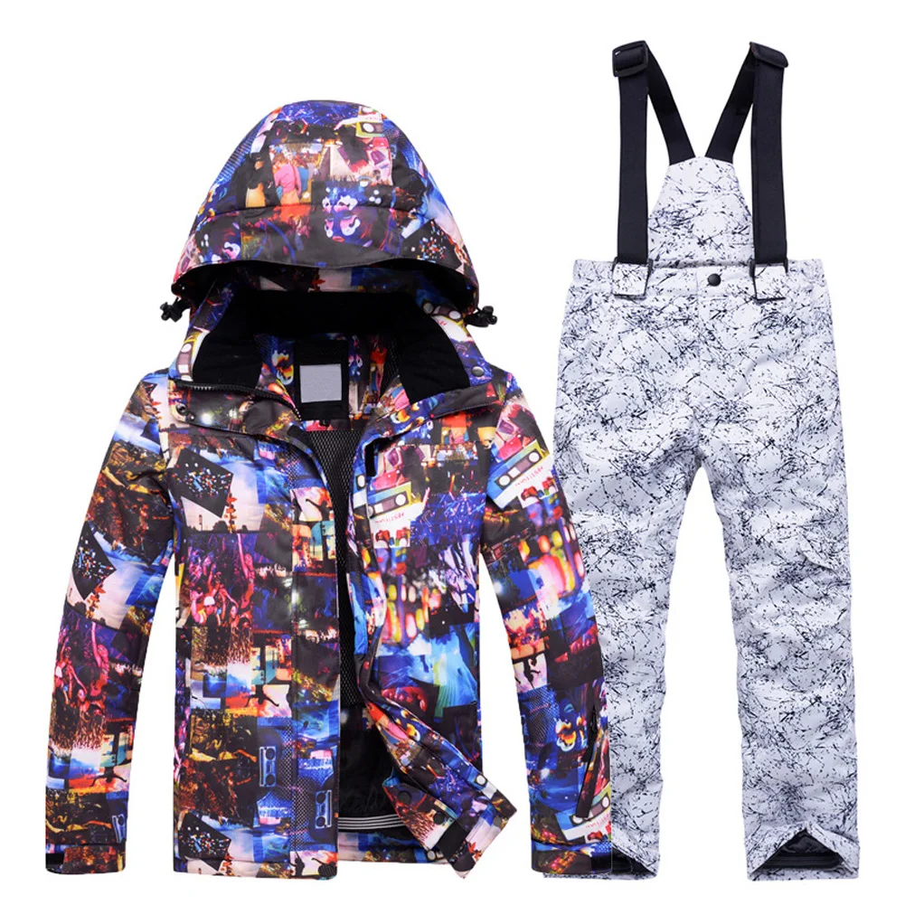 Conjunto snowboard infantil: mono de nieve impermeable y cortaviento