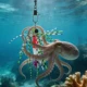 Señuelos para calamar luminosos FREE FISHER con faldas de perlas - imagen 2
