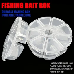 Caja de pesca reforzada portátil para señuelos, anzuelos y accesorios