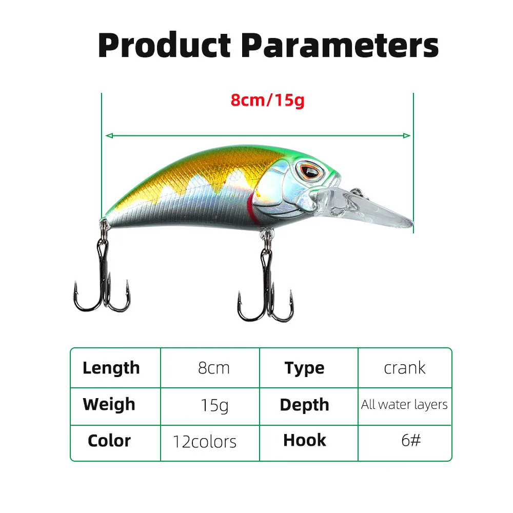 Swimbait Crankbait duro para lubina y trucha