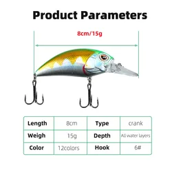 Swimbait Crankbait duro para lubina y trucha