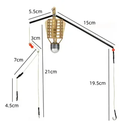 Jaulas de cebo para carpa con anzuelos dobles – pesca feeder