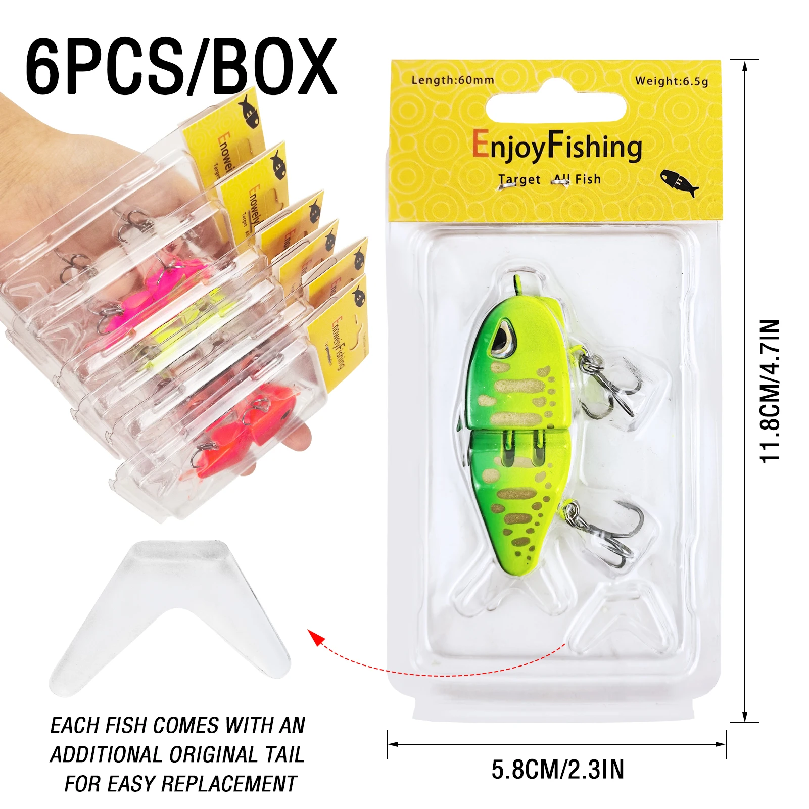 FREE FISHER Crankbait de buceo profundo articulado para pesca - imagen 2