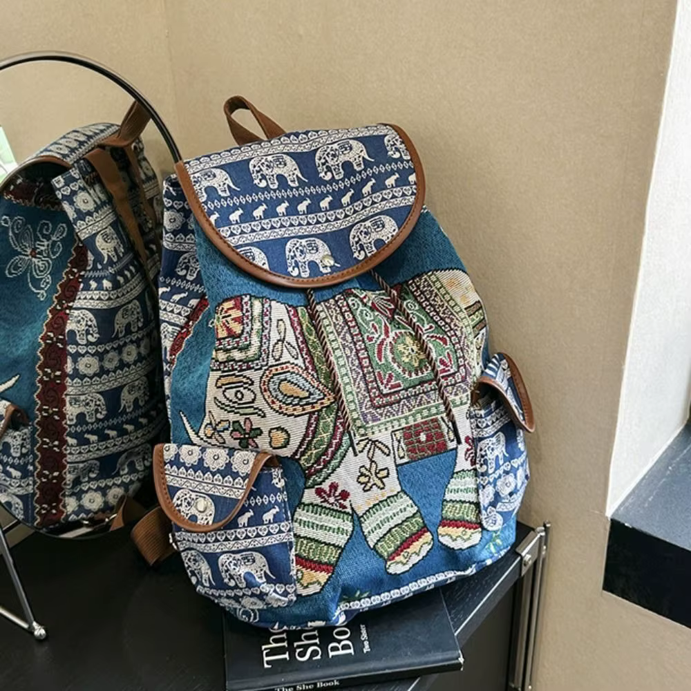 Mochila casual de lona para exterior y viajes