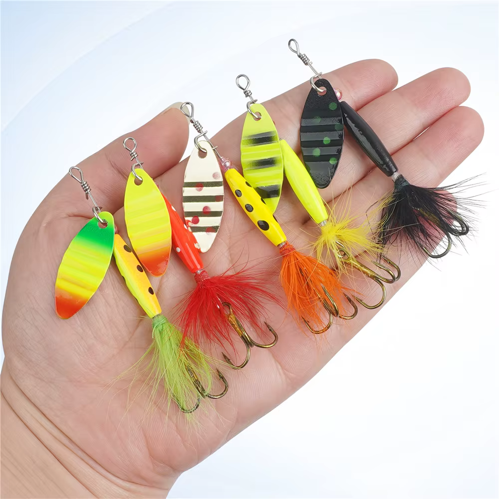 Spinnerbait con cuchara y pluma para depredadores - imagen 5