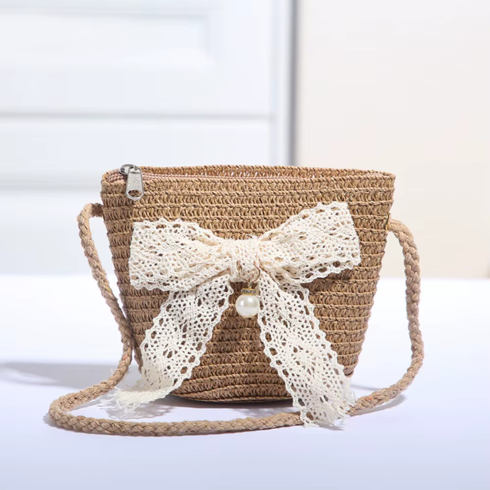 Bolso de Paja Tejido Retro para Playa y Fiesta - imagen 2
