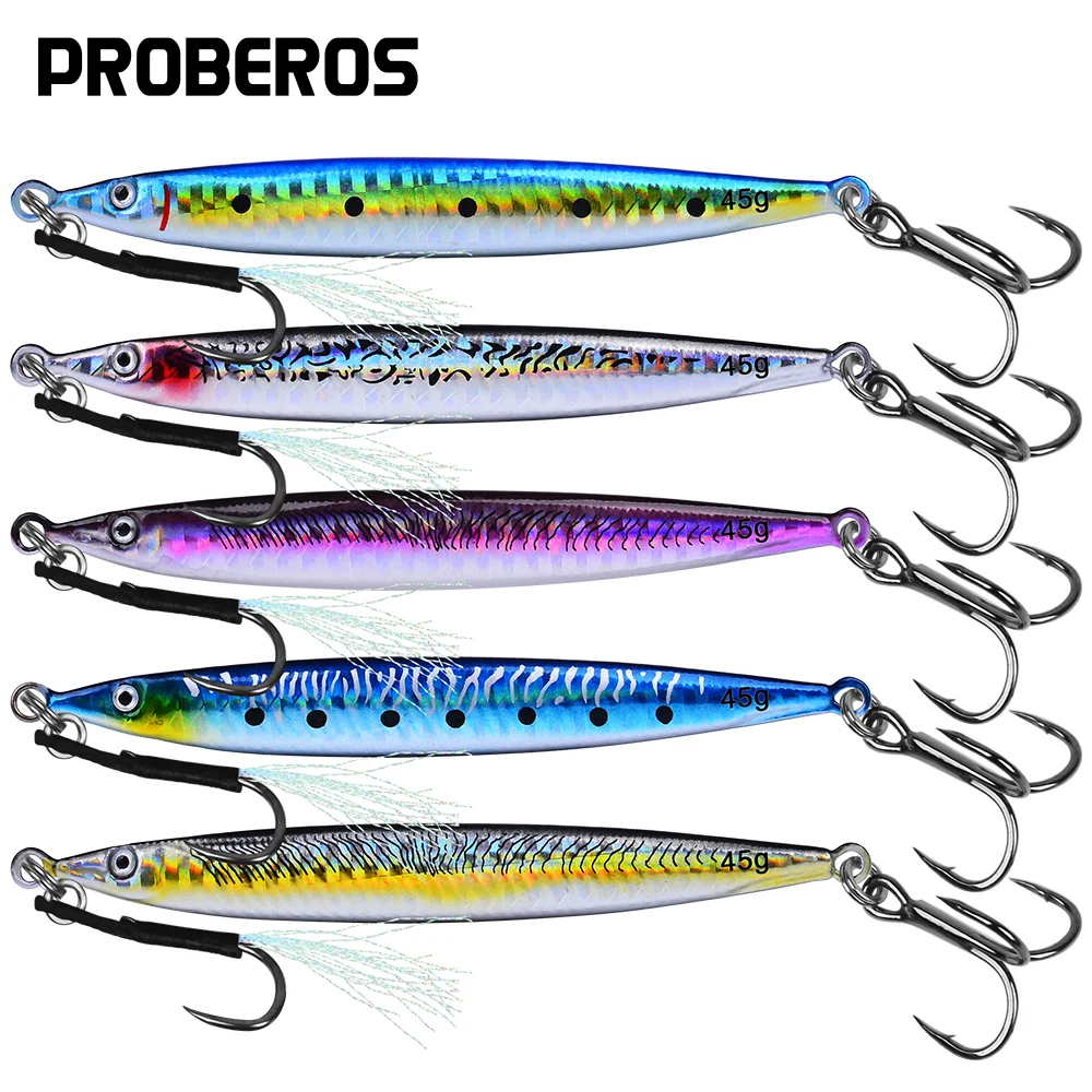 PROBEROS Metal Jig de corte – Señuelo hundible Premium con triples - imagen 4