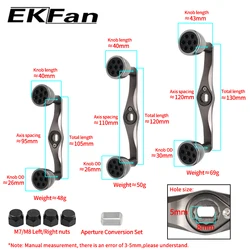 EKFan Manivela para carrete de pesca – aleación de aluminio